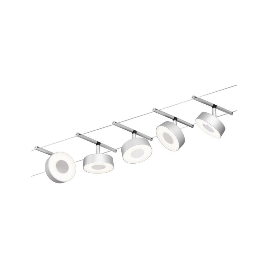 Paulmann 94475 - Set 5xLED/5W Reflektorska lampa za šinski sastav CIRCLE 230V mat krom