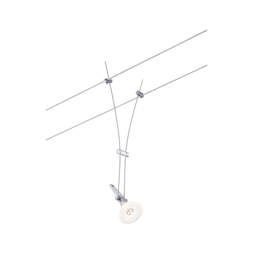 Paulmann 94487 - 1xGU5,3/50W Reflektorska lampa za šinski sastav COMET 230V mat krom