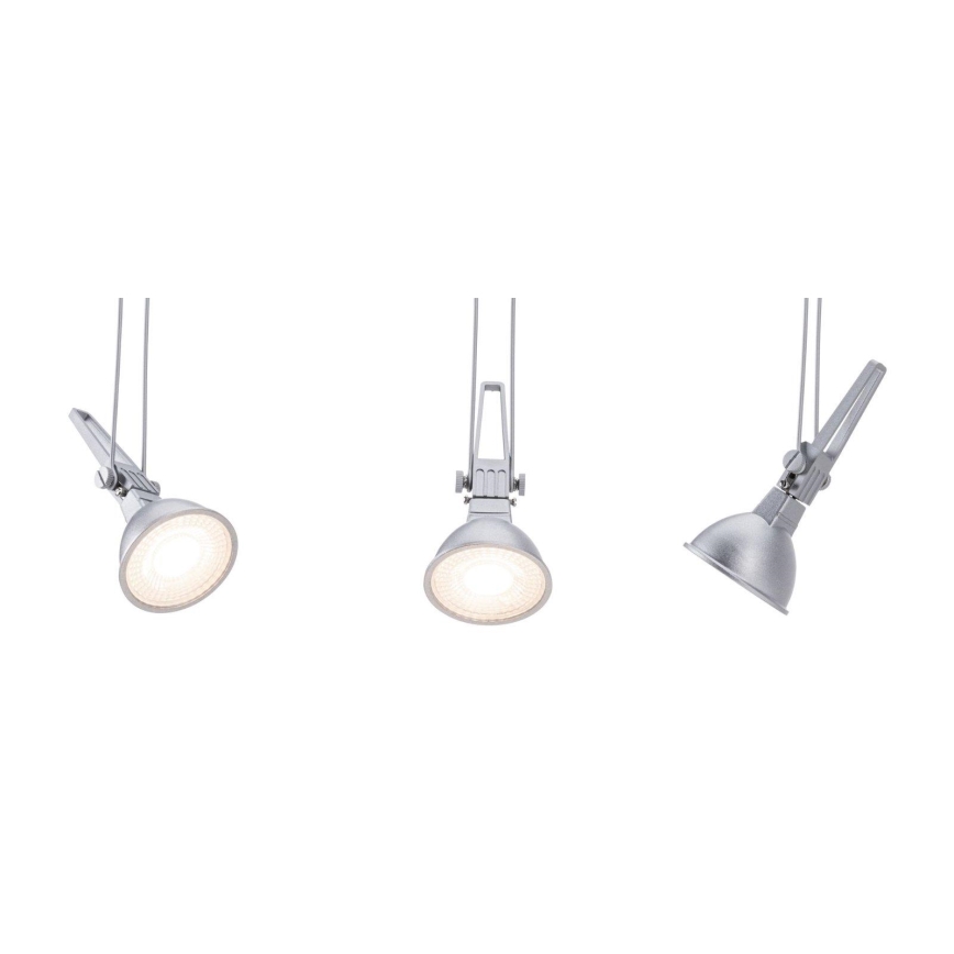 Paulmann 94487 - 1xGU5,3/50W Reflektorska lampa za šinski sastav COMET 230V mat krom