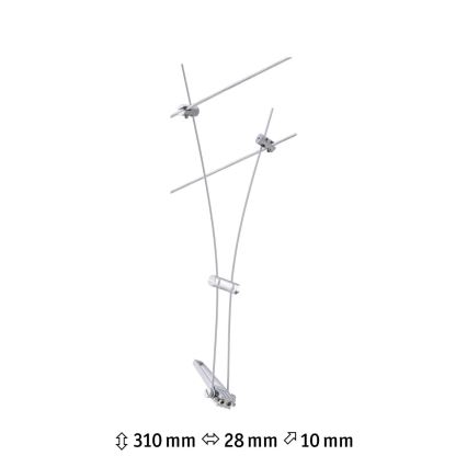 Paulmann 94487 - 1xGU5,3/50W Reflektorska lampa za šinski sastav COMET 230V mat krom