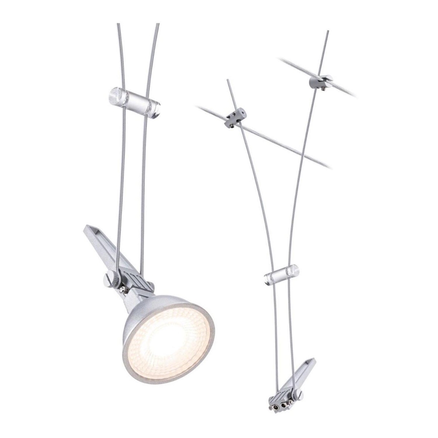 Paulmann 94487 - 1xGU5,3/50W Reflektorska lampa za šinski sastav COMET 230V mat krom