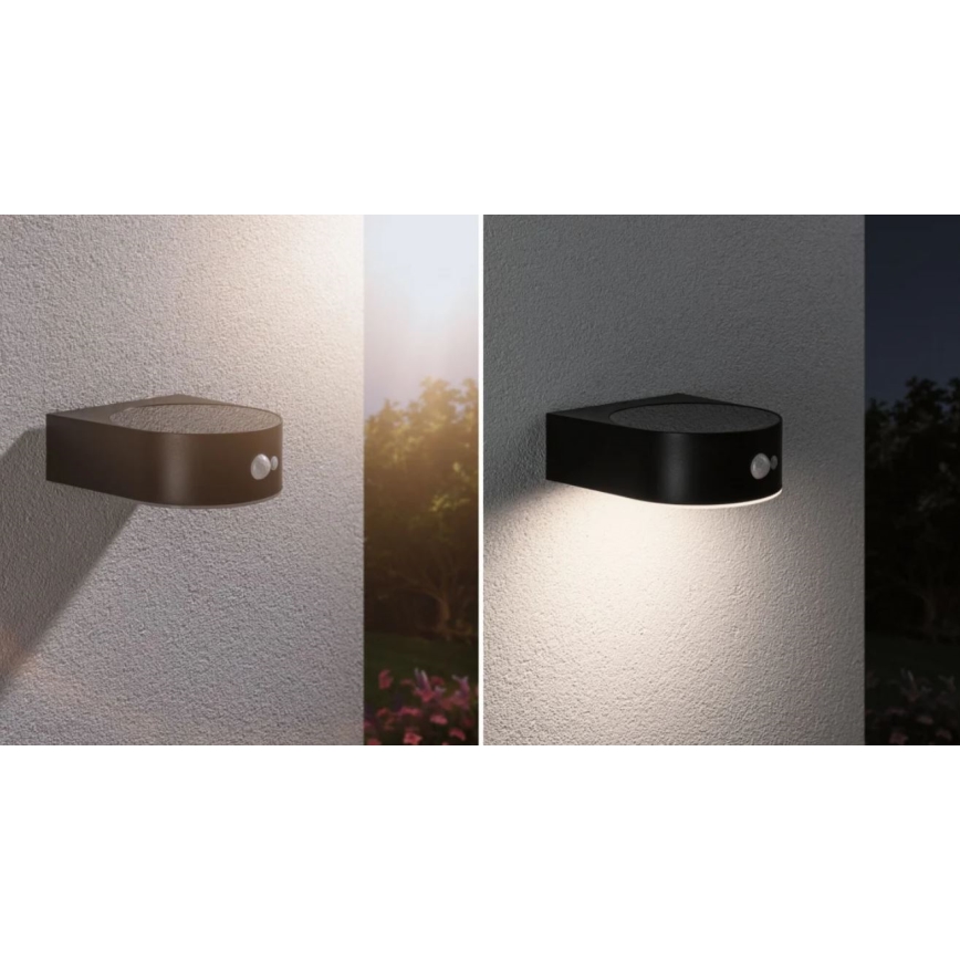 Paulmann 94570 - LED/5,5W IP44 Solarna zidna lampa sa senzorom EILEEN 3,7V 2000 mAh
