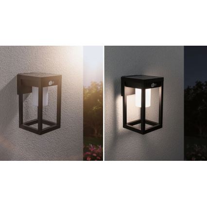 Paulmann 94572 -LED/5,5W IP44 Solarna zidna lampa sa senzorom MARISOL 3,7V 2000 mAh
