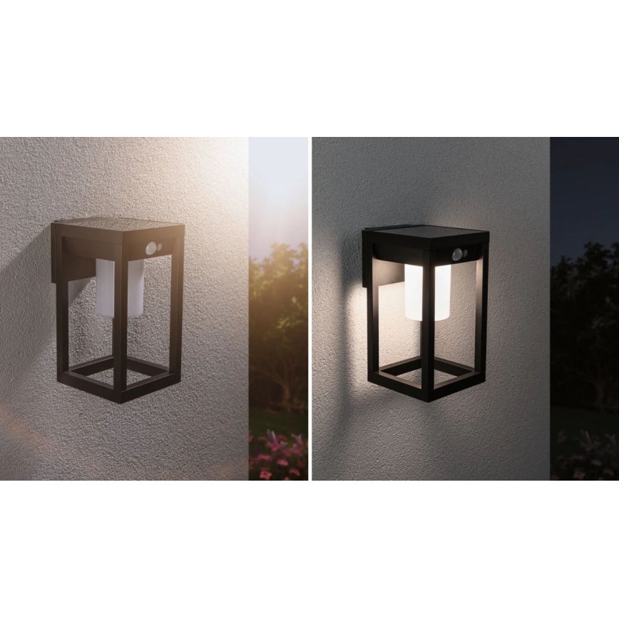 Paulmann 94572 -LED/5,5W IP44 Solarna zidna lampa sa senzorom MARISOL 3,7V 2000 mAh