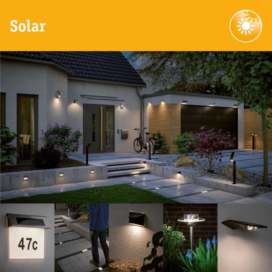 Paulmann 94578 - LED/0,1W IP67 Solarna ugradbena lampa DOMENIC 1,2V 1500 mAh