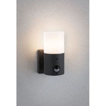 Paulmann 94648 - 1xE27/15W IP44 Spoljašnja zidna lampa sa senzorom TUBS 230V