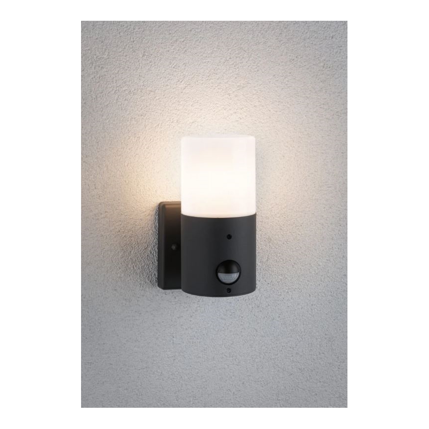 Paulmann 94648 - 1xE27/15W IP44 Spoljašnja zidna lampa sa senzorom TUBS 230V