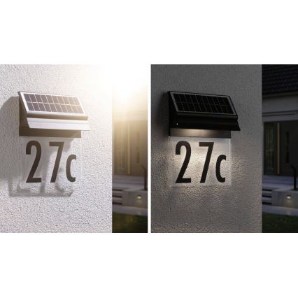 Paulmann 94694 - LED/0,2W IP44 Solarni kućni broj NEDA 3,7V 1800 mAh