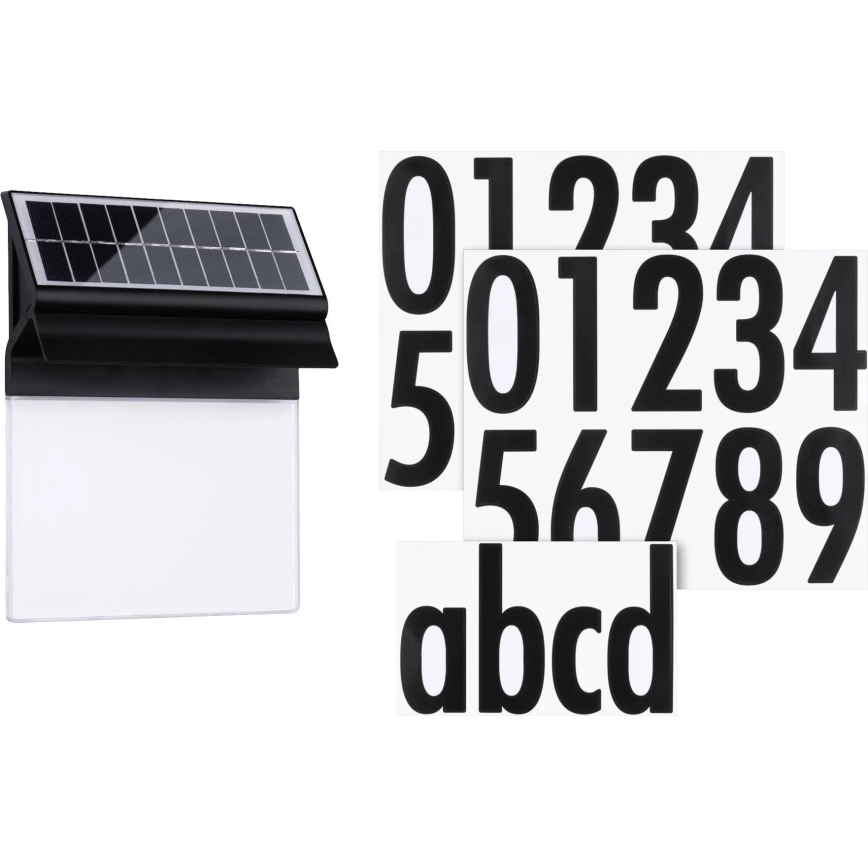 Paulmann 94694 - LED/0,2W IP44 Solarni kućni broj NEDA 3,7V 1800 mAh
