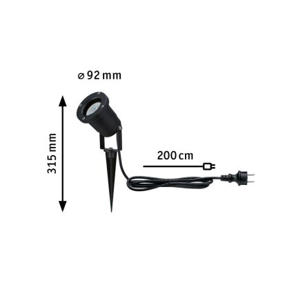 Paulmann 94731 - LED/4,3W IP65 Spoljašnja lampa SPOT 230V