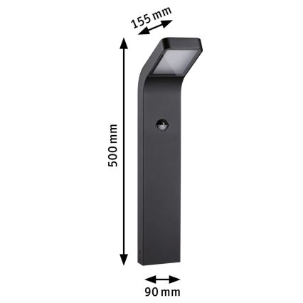 Paulmann 94747 - LED/7,5W IP44 Spoljašnja lampa sa senzorom KULMA 230V