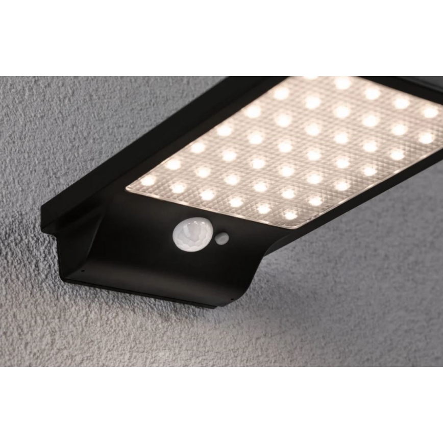 Paulmann 95393 - LED/4W IP44 Prigušiva solarna zidna lampa sa senzorom SOLVEIG 3,7V 2000 mAh