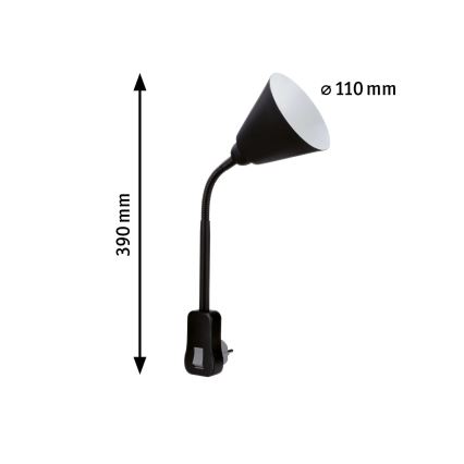Paulmann 95427 - 1xE14/20W Fleksibilna zidna lampa JUNUS za utičnicu 230V