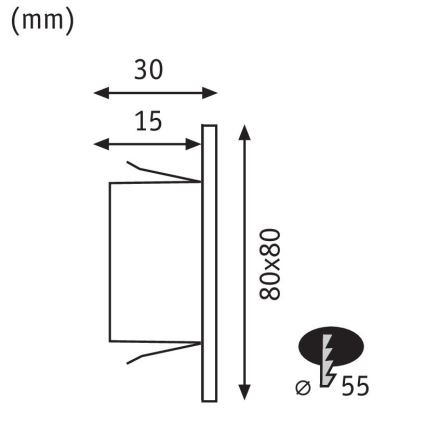 Paulmann 99495 - LED/1,2W osvetljenje stepeništa EDGE 230V