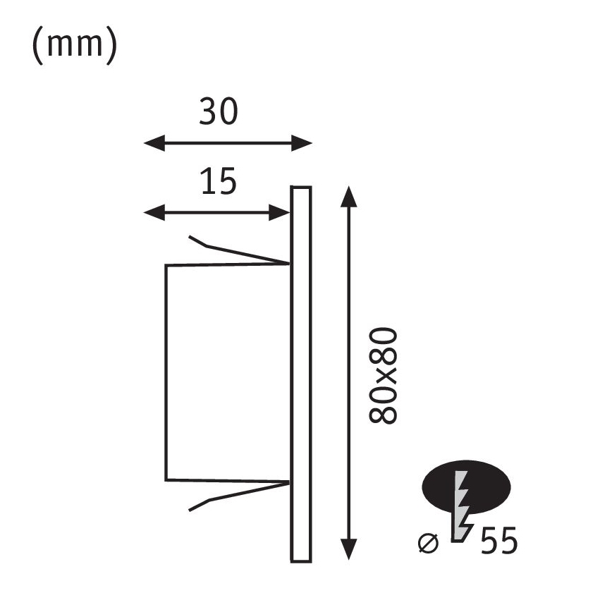 Paulmann 99495 - LED/1,2W osvetljenje stepeništa EDGE 230V