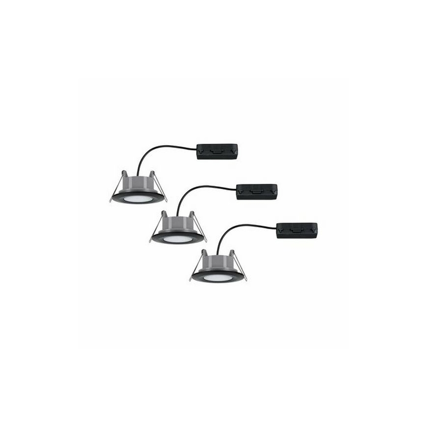 Paulmann 99991 - Set 3xLED/6W IP65 ugradbena lampa za kupatilo CALLA 230V