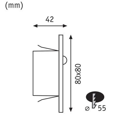 Paulmann  93133 - LED/1,2W Stubišna Lampa sa senzorom EDGE 230V bela