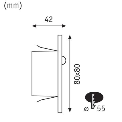 Paulmann  93134 - LED/1,2W Stubišna Lampa sa senzorom EDGE 230V mat krom