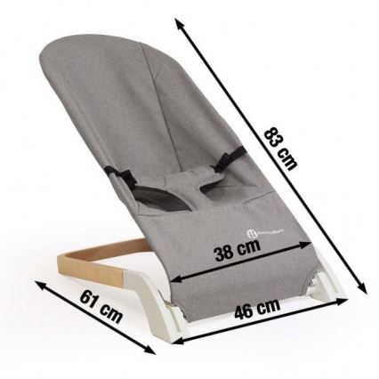 PETITE&MARS - Dečija ležaljka CALMY siva