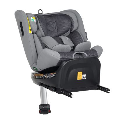PETITE&MARS - Dečije autosedište TWISTGUARD PRO i-Size 40-150 cm (0-36 kg) sivo