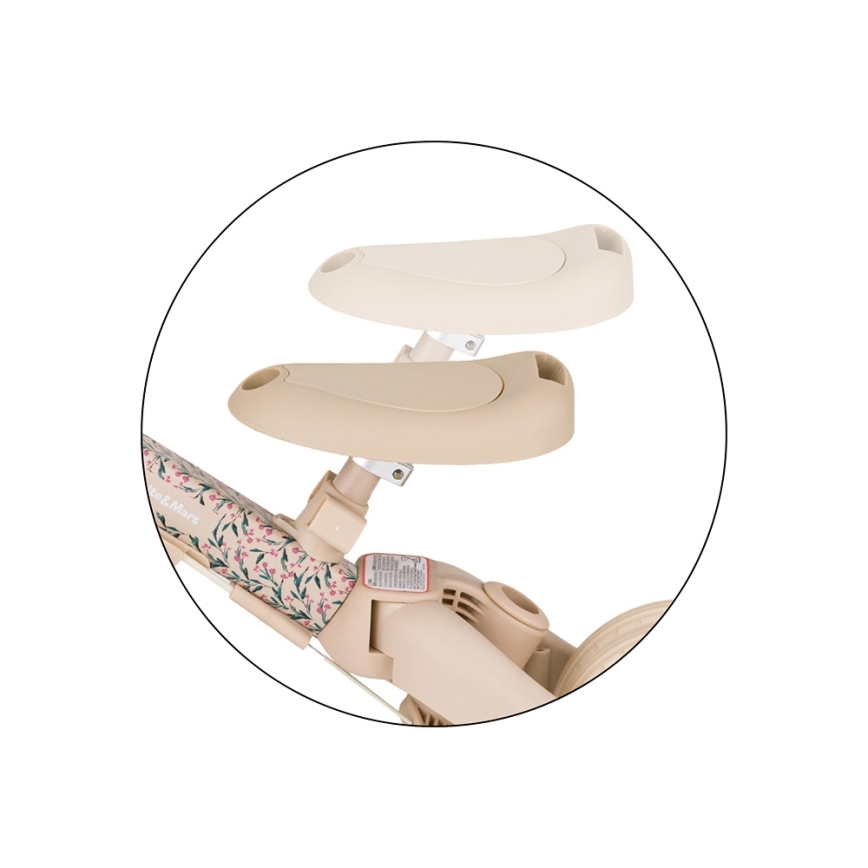 PETITE&MARS - Dečiji tricikl 5u1 TURBO LIMITED Ružičasta livada