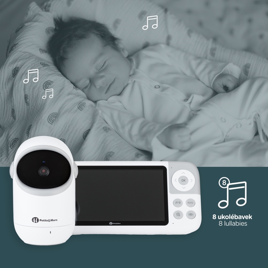 PETITE&MARS - Dečiji video monitor EVE 5.0 3,8 V 3050 mAh