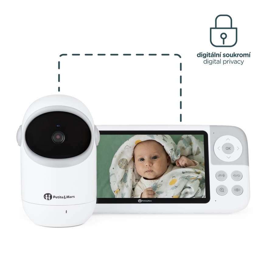 PETITE&MARS - Dečiji video monitor EVE 5.0 3,8 V 3050 mAh