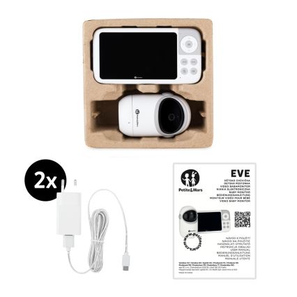 PETITE&MARS - Dečiji video monitor EVE 5.0 3,8 V 3050 mAh