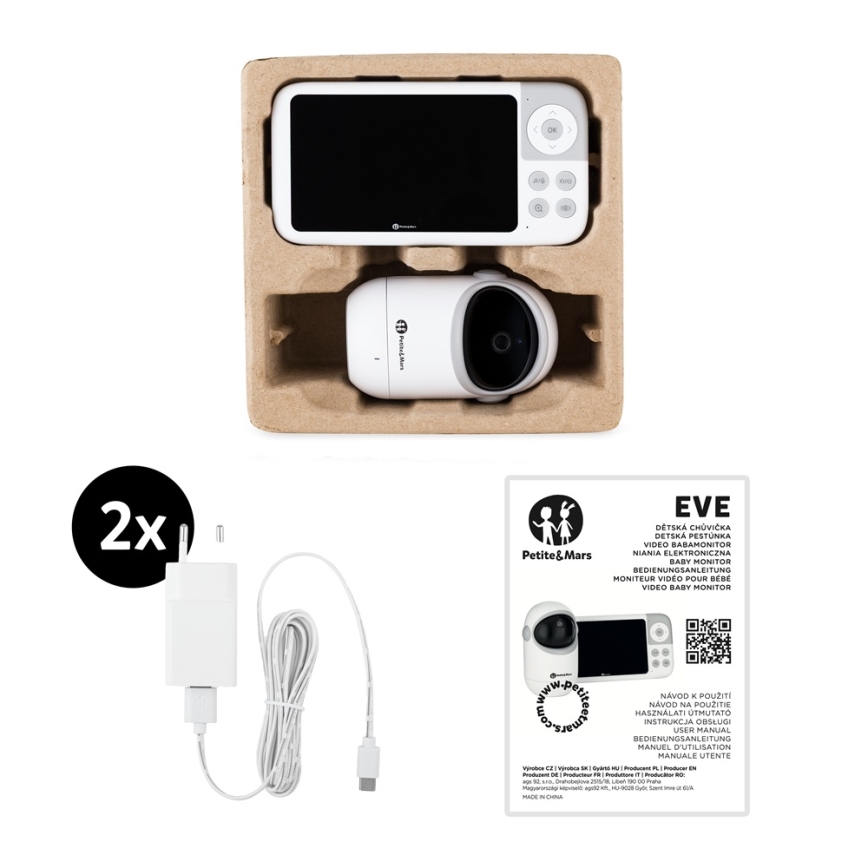 PETITE&MARS - Dečiji video monitor EVE 5.0 3,8 V 3050 mAh