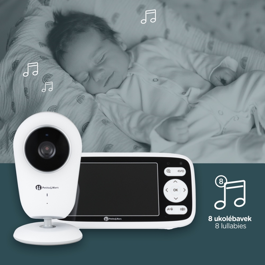 PETITE&MARS - Dečji monitor za bebe NANO 4.0 3,7V 1760 mAh