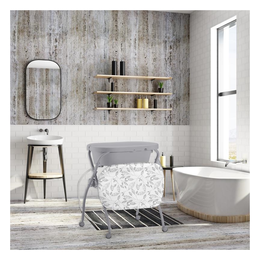 PETITE&MARS - Komoda za presvlačenje sa kadicom SPA 3u1 siva