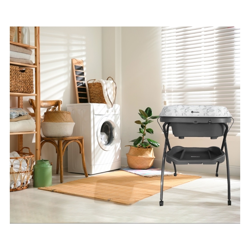 PETITE&MARS - Komoda za presvlačenje sa kadicom SPA 3u1 siva