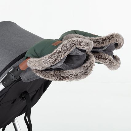 PETITE&MARS - SET Dečiji fusak 4u1 ARCTIC + rukavice za kolica FURRY Veritable Khaki