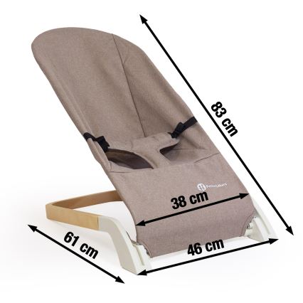 PETITE&MARS - Ležaljka za bebe CALMY braon