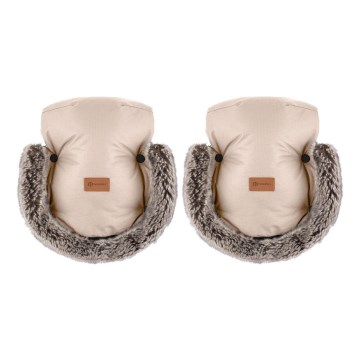 PETITE&MARS - Navlake za ruke za kolica FURRY Rose Petal