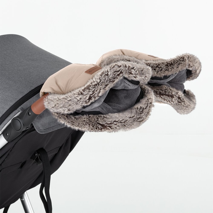 PETITE&MARS - Navlake za ruke za kolica FURRY Rose Petal