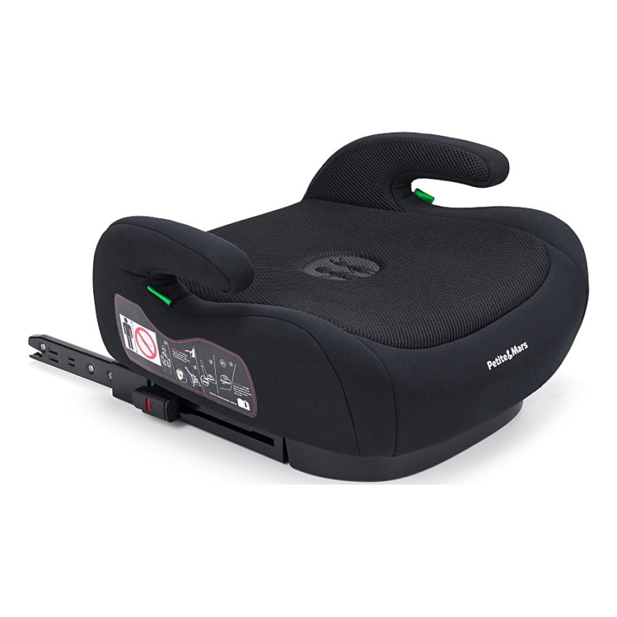 PETITE&MARS - Podižno sedište za auto OPTIMUS PRO i-Size 125-150 cm (22-36 kg) crna