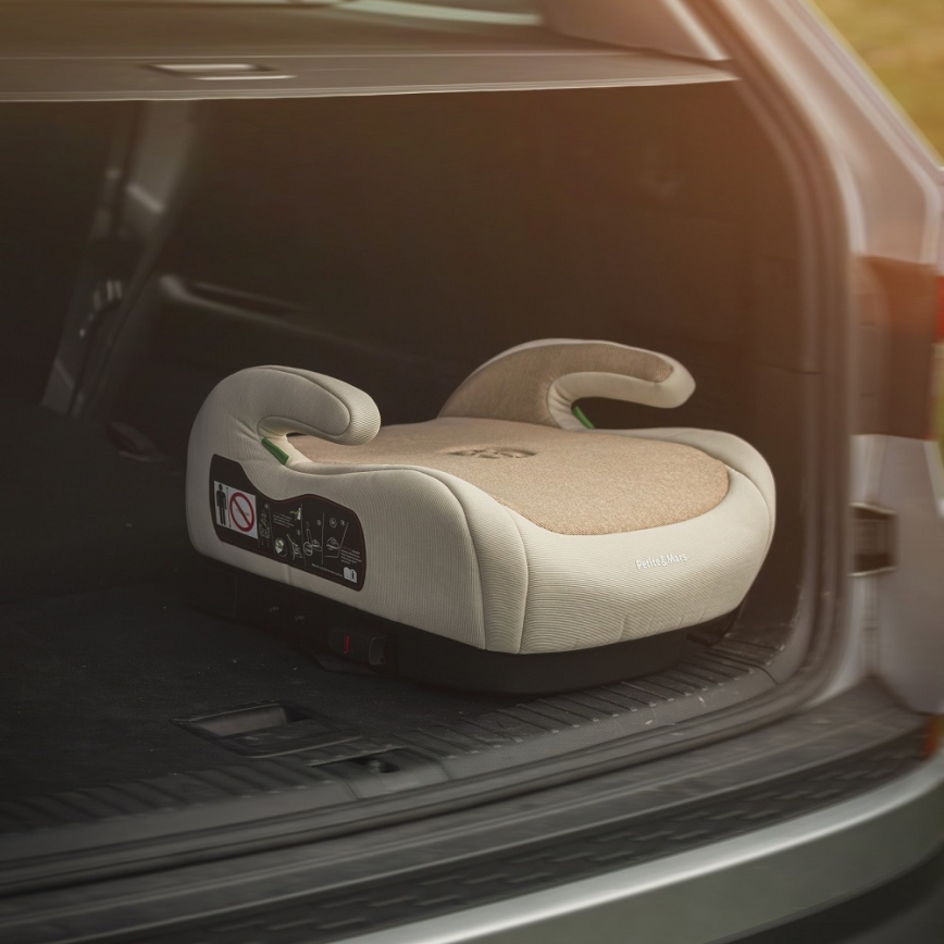 PETITE&MARS - Povišivač za auto OPTIMUS PRO i-Size 125-150 cm (22-36 kg) bež