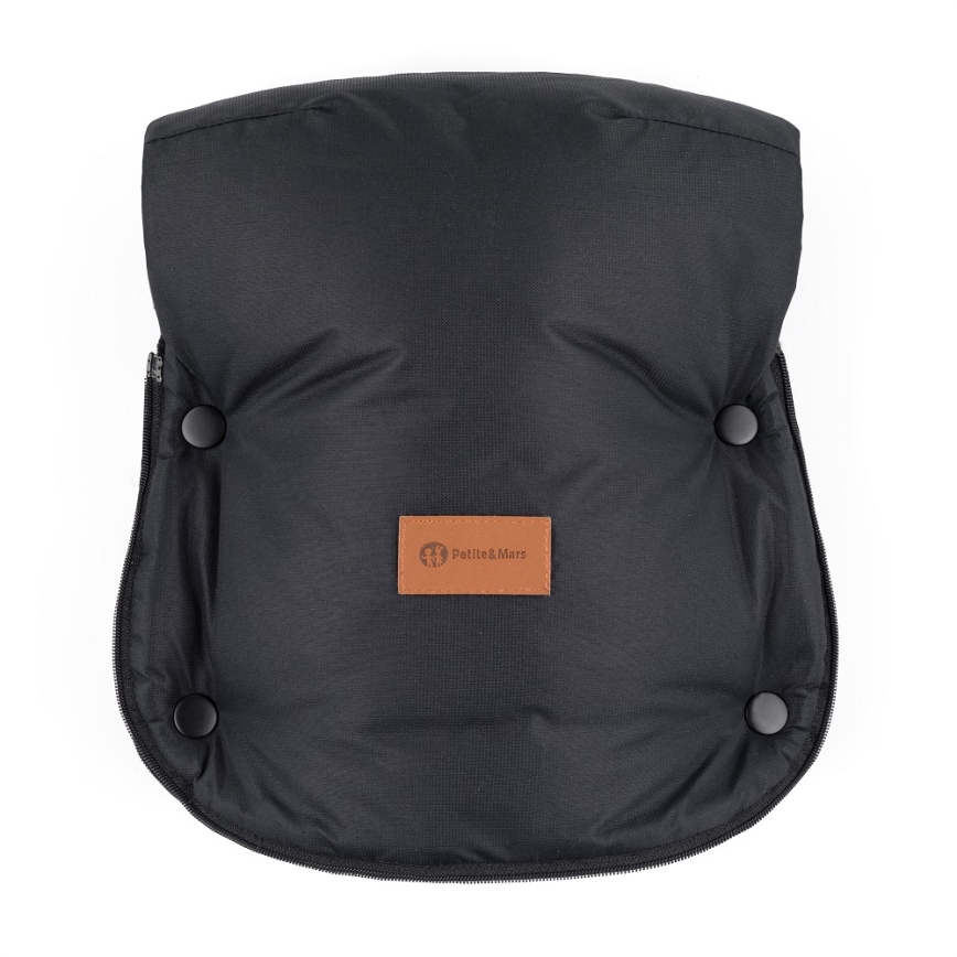 PETITE&MARS - Rukavice za kolica FURRY Forever Black