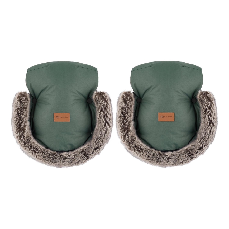 PETITE&MARS - Rukavine za kolica FURRY Veritable Khaki
