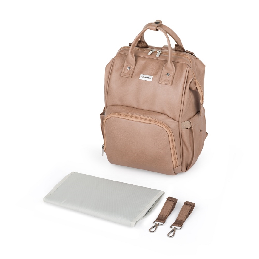 PETITE&MARS - Ruksak za presvlačenje za kolica JASPER braon