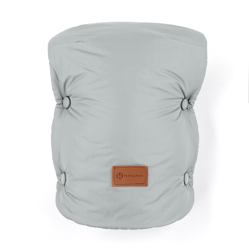 PETITE&MARS - SET Dečiji fusak 3u1 JIBOT + rukavice za kolica JASIE svetlosiva