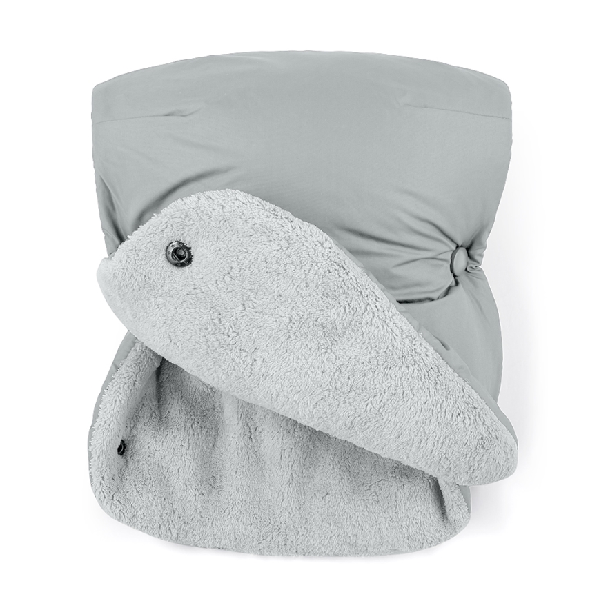 PETITE&MARS - SET Dečiji fusak 3u1 JIBOT + rukavice za kolica JASIE svetlosiva