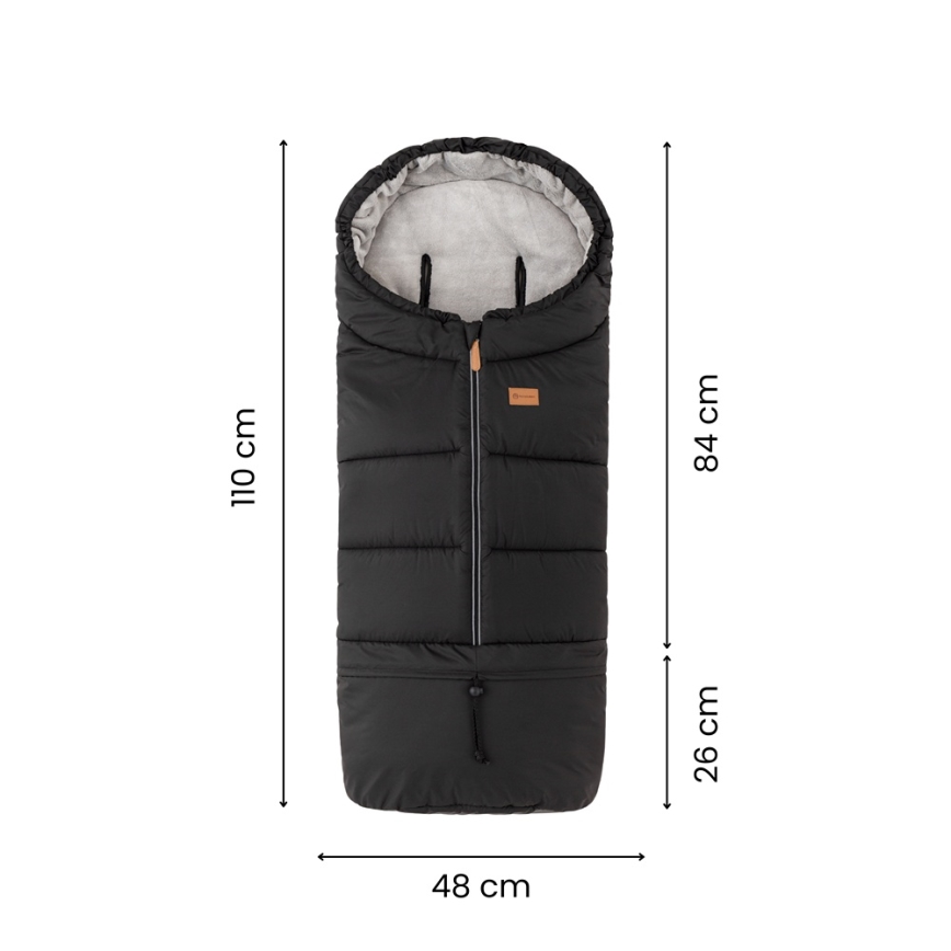 PETITE&MARS - SET Dečiji fusak 3u1 JIBOT + rukavice za kolica JASIE svetlosiva