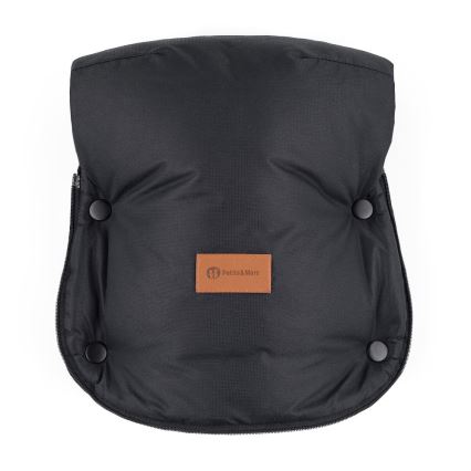 PETITE&MARS - KOMPLET Dečiji fusak 4u1 ARCTIC + navlaka za ruke za kolica FURRY Forever Black