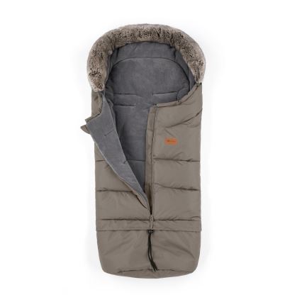 PETITE&MARS - KOMPLET dečiji fusak 4u1 ARCTIC + navlake za ručke kolica FURRY Mocha Mousse