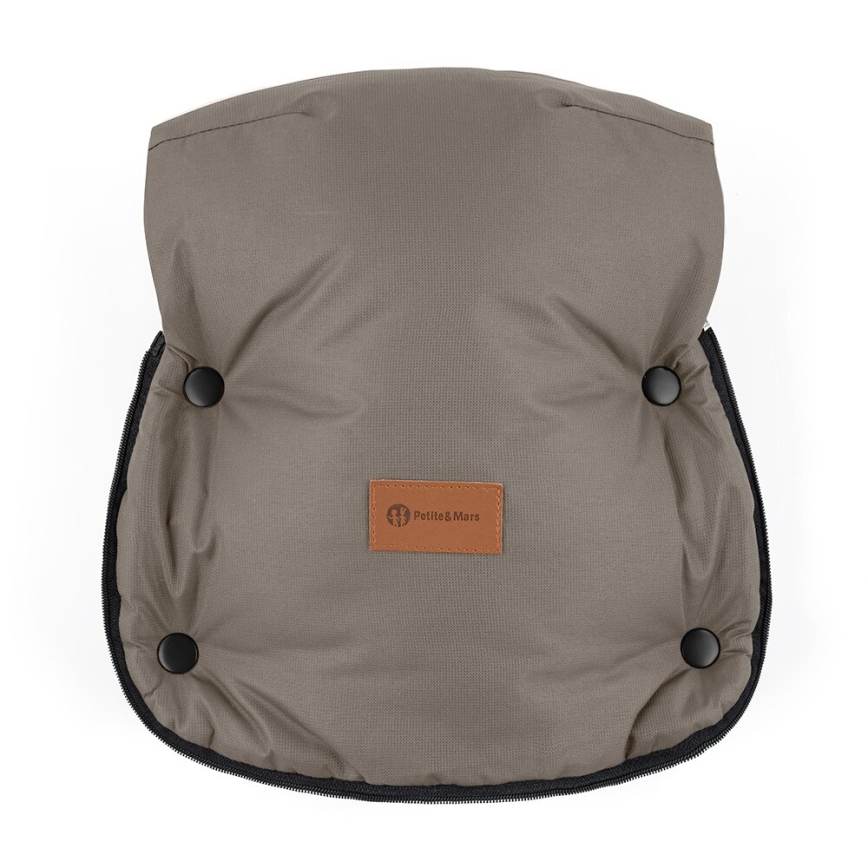 PETITE&MARS - KOMPLET dečiji fusak 4u1 ARCTIC + navlake za ručke kolica FURRY Mocha Mousse