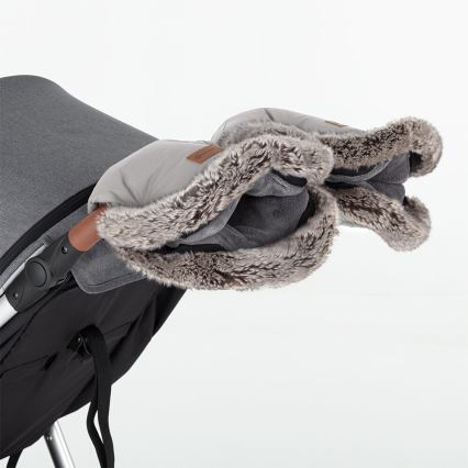 PETITE&MARS - SET Dečiji fusak 4u1 COMFY + rukavice za kolica FURRY Champagne Shower