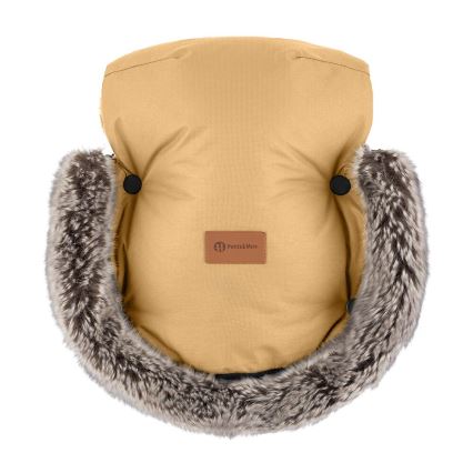 PETITE&MARS - Set Zimska vreća za kolica 4u1 ARCTIC + rukavice za kolica FURRY Elegant Caramel