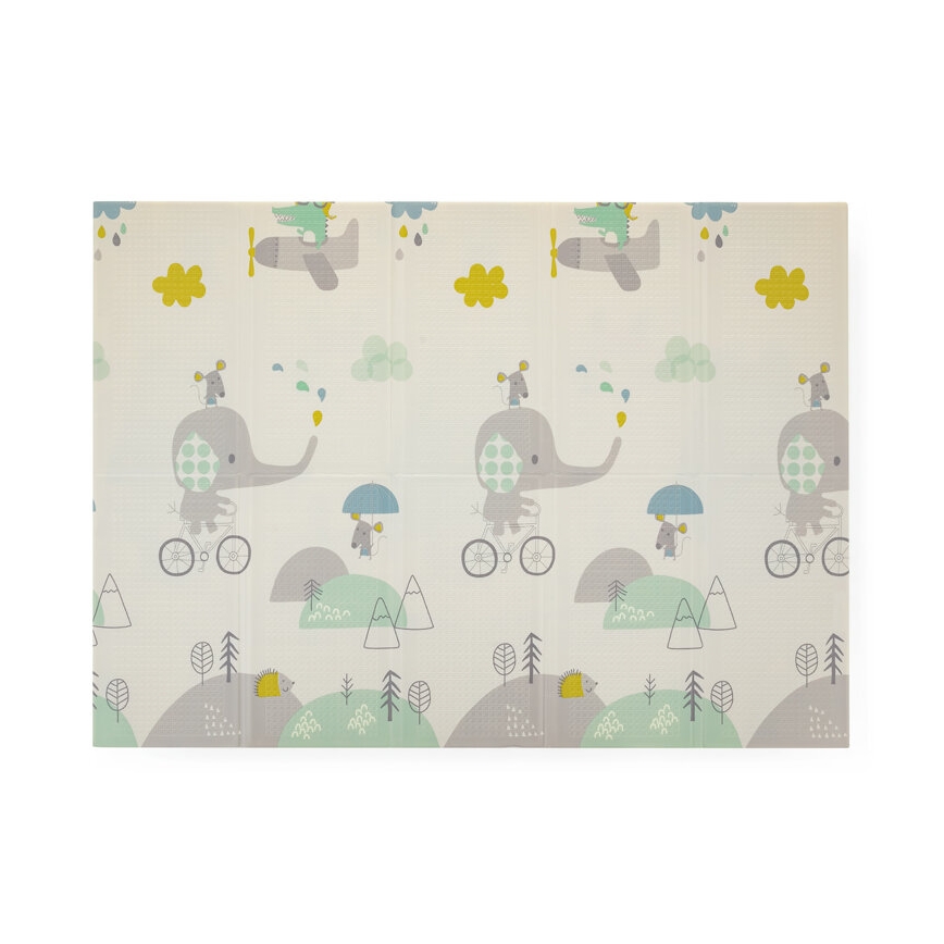 PETITE&MARS - Sklopiva podloga za igru CAMPY SLON&LISICA